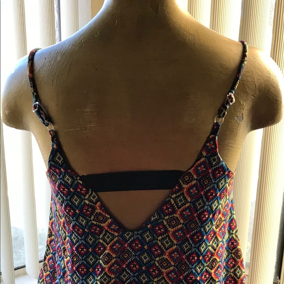 SALE!!  ESPRESSO Geometric Print Shorts ROMPER Small - Picture 7 of 7